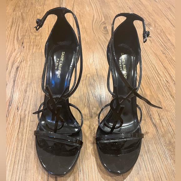 Cassandra YSL Logo Sandals Sz 42 - Picture 1 of 9